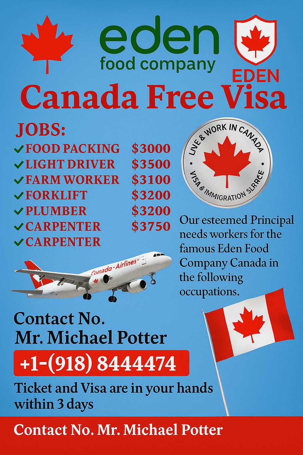 Eden Food Company Canada Jobs